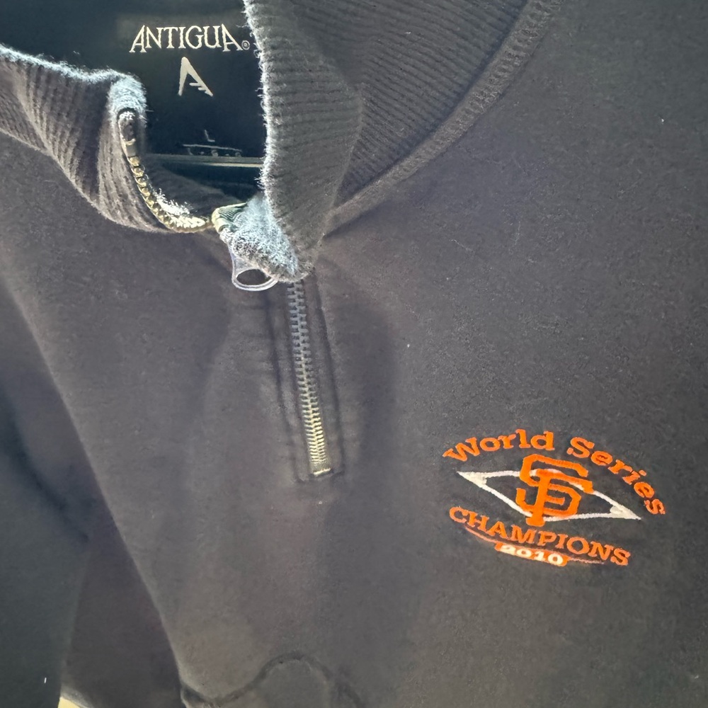 Antigua Black World Series Champions Pullover. San Francisco Giants !